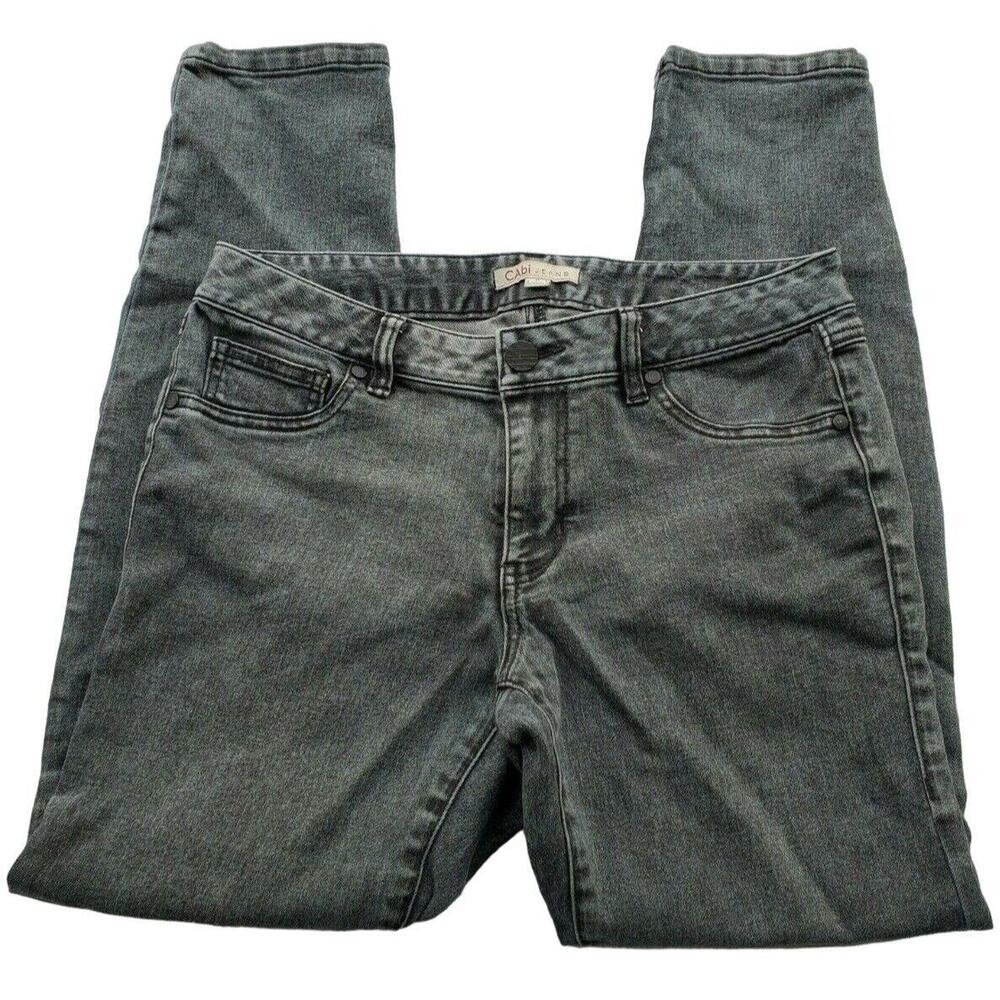 Cabi Jeans 6 Womens Dark Wash Black Mid Rise Straight Leg Denim Bottoms - Picture 1 of 4